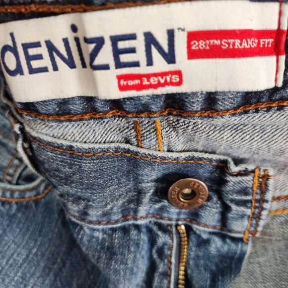 Denizen from Levi's jeans 281 straight fit washed denim blue men's size 29X30 - Picture 6 of 14